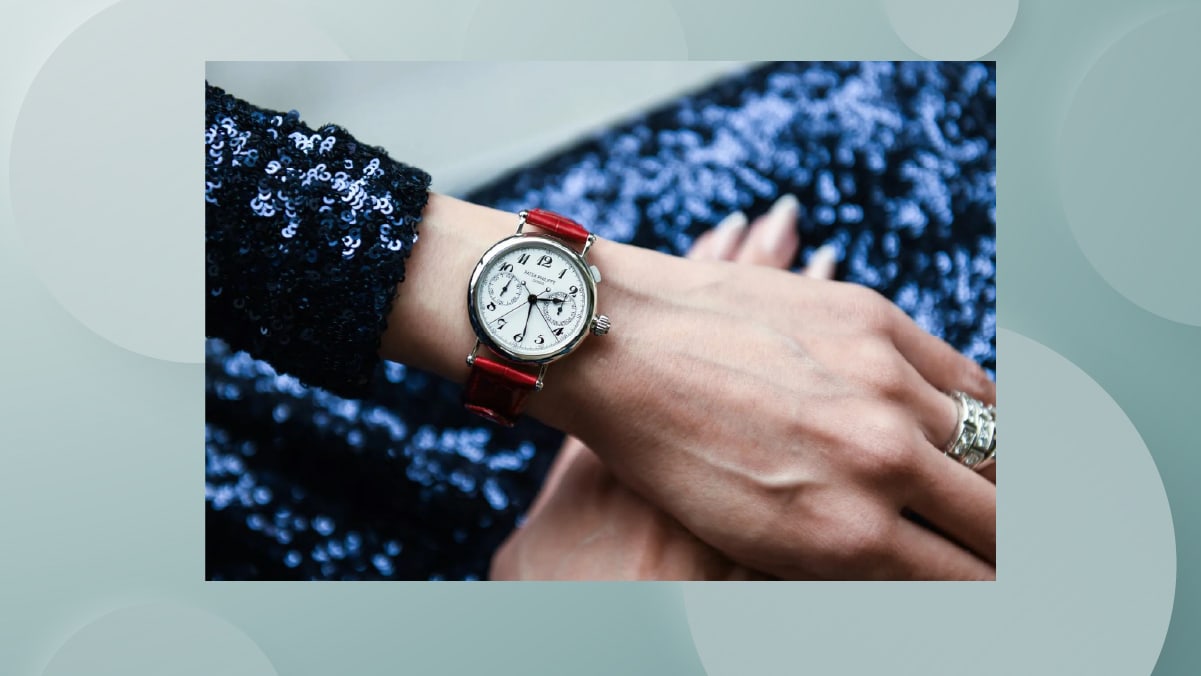 a girl's wrist with a watch, Christmas Gift For Couples