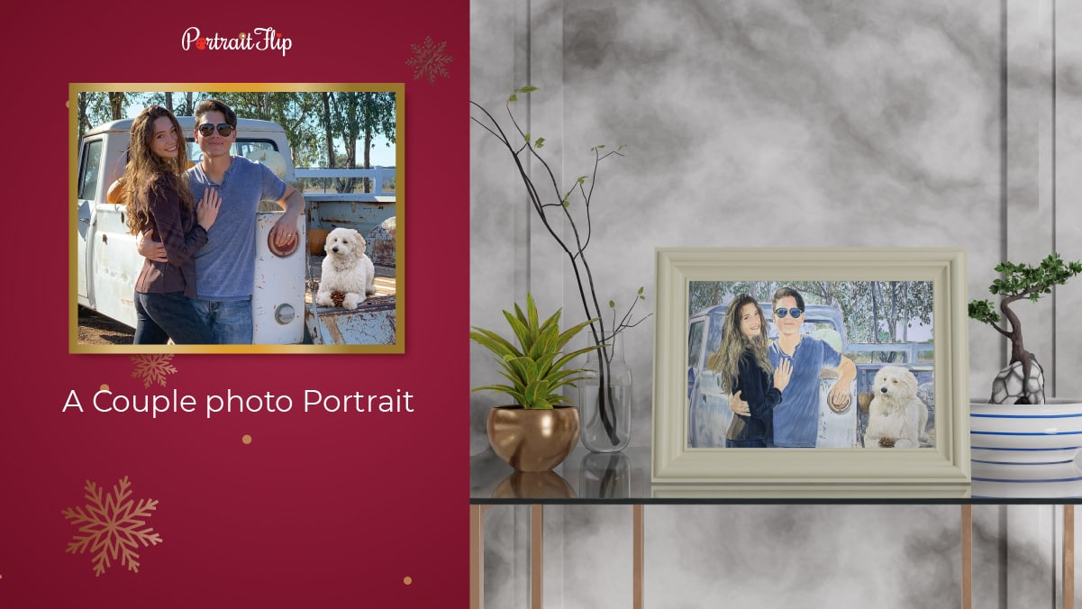 a couple portrait made by PortraitFlip