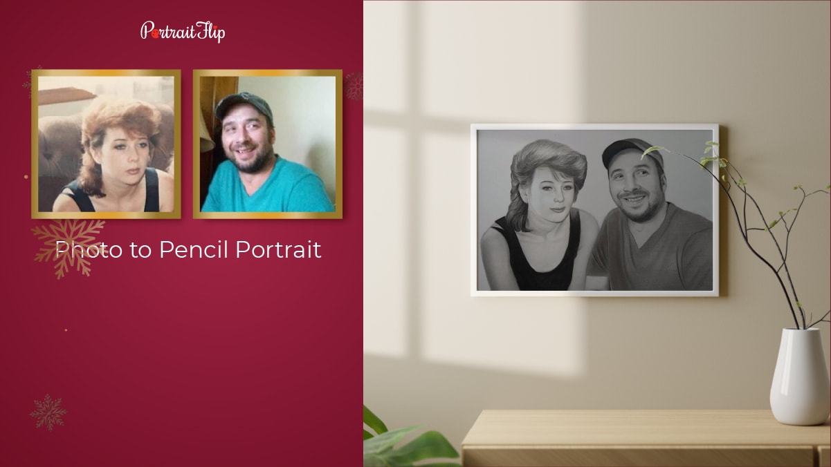a pencil portrait made by PortraitFlip