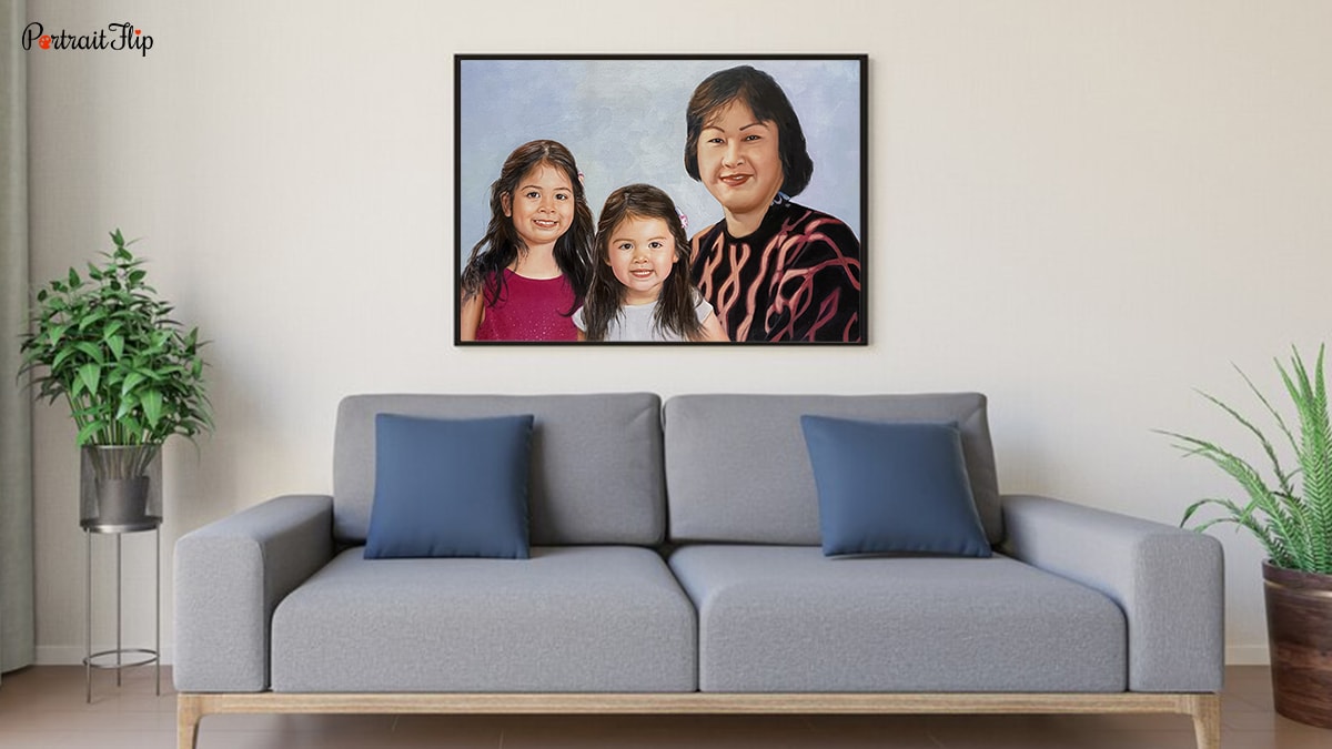 An amazing compilation family portrait as a gift for your mother.