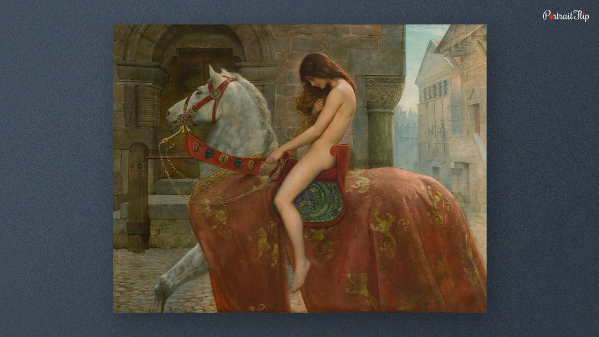 Controversial artwork Lady Godiva by John Collier. 