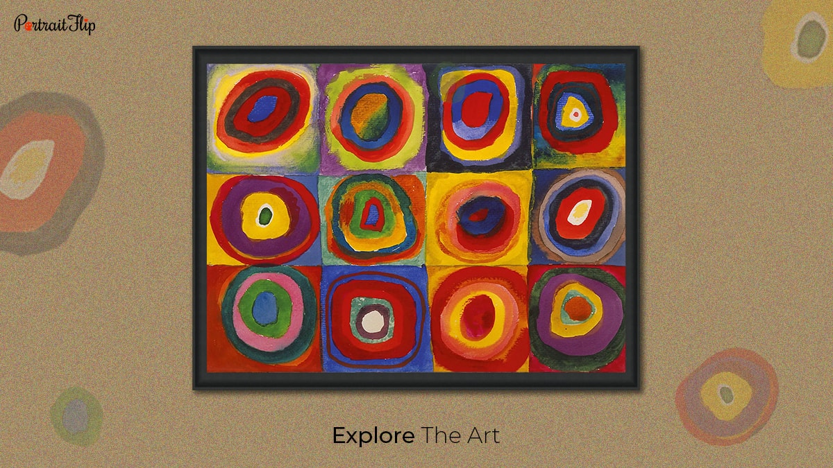 Tha famous painting Color Study: Squares with Concentric Circles