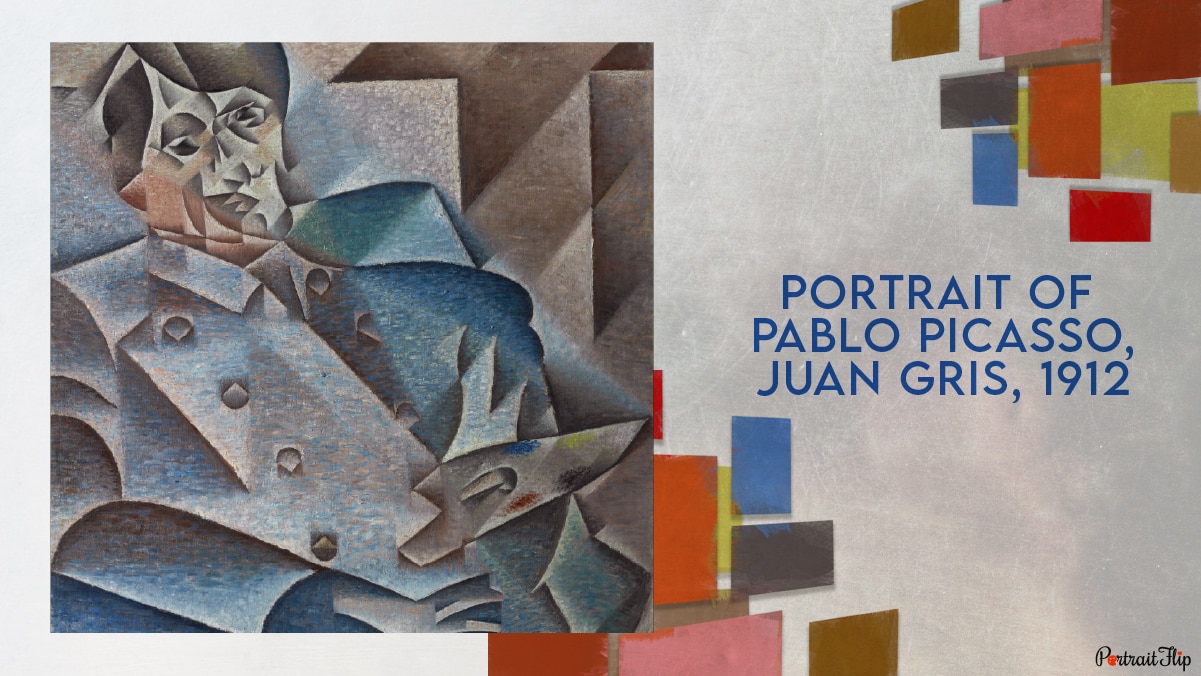 Portrait of Pablo Picasso, one of the famous cubist paintings