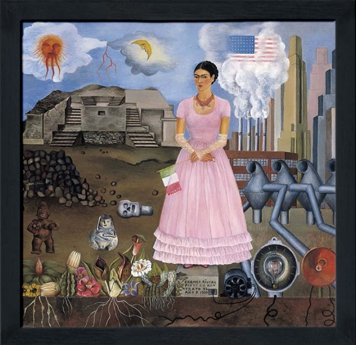 Frida border portrait one of Frida Kahlo Paintings