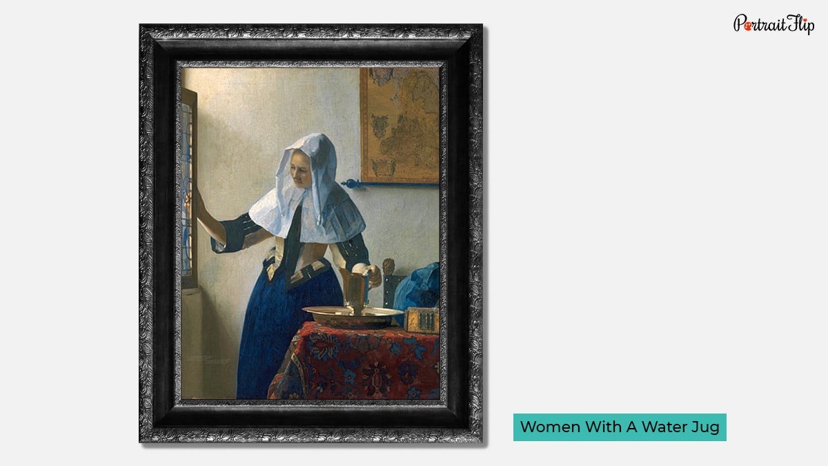 Women With A Water Jug by Johannes Vermeer. 