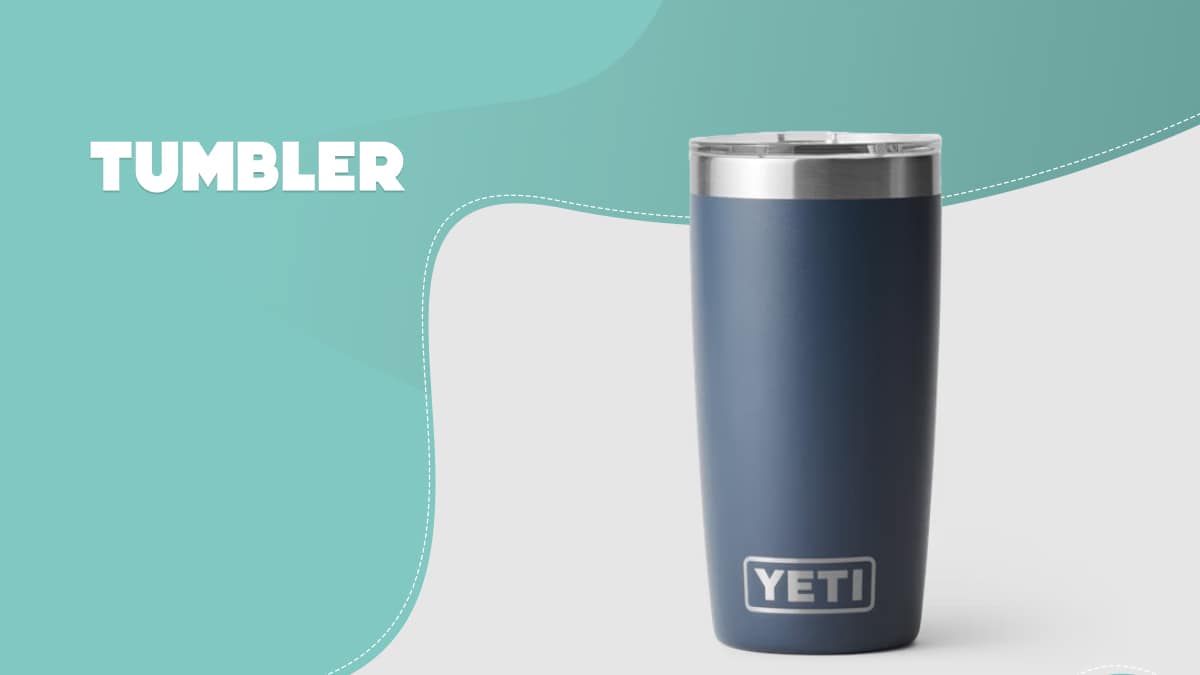 A tumbler from Yeti, a Military Retirement Gift