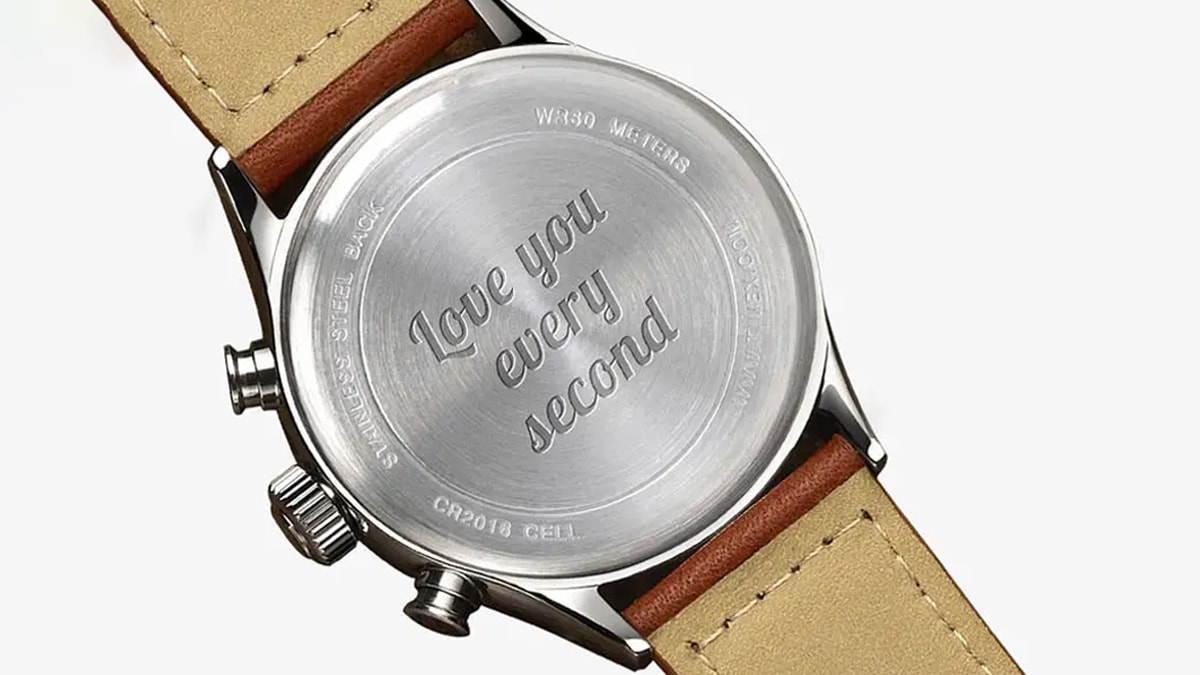 Engraved Wrist watch. 