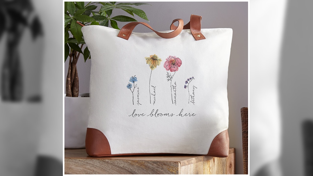 Family Flower Bloom Hand Bang as a mother's day gift idea.