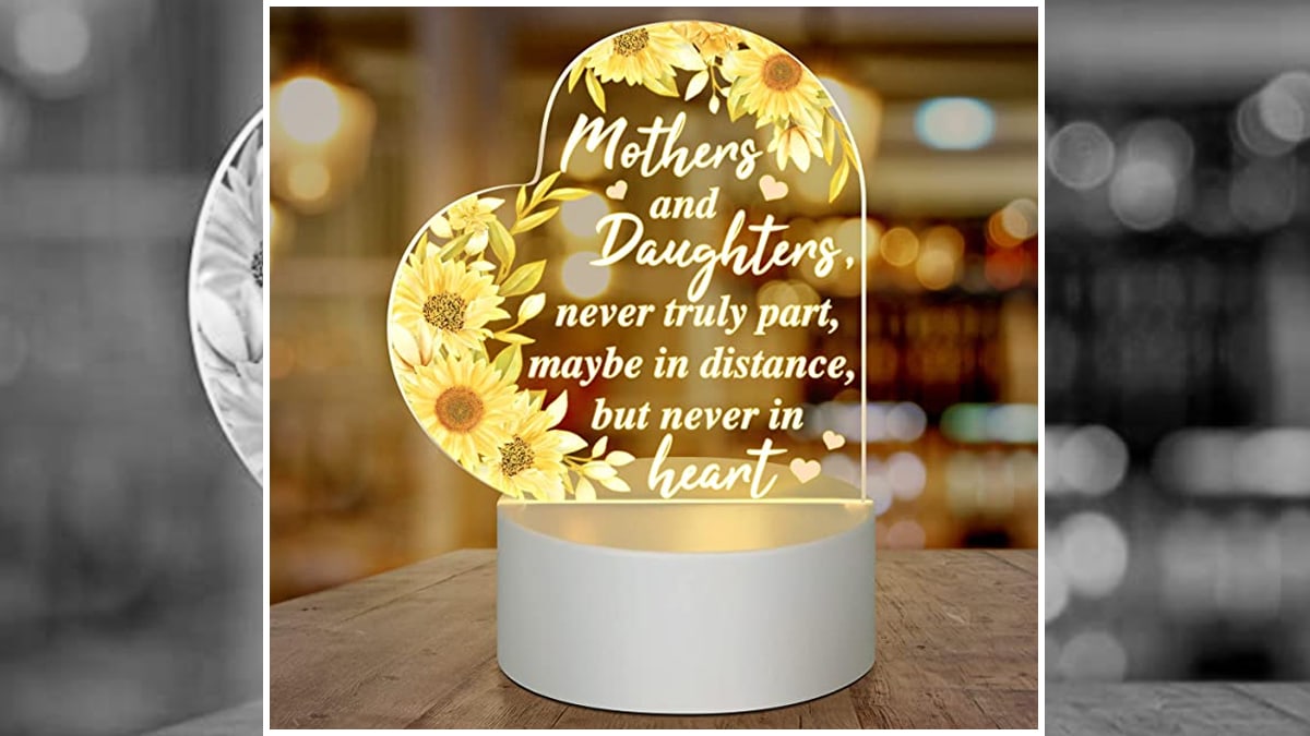 Mother and Daughter Glass Plague as a unique mother's day gift ideas.