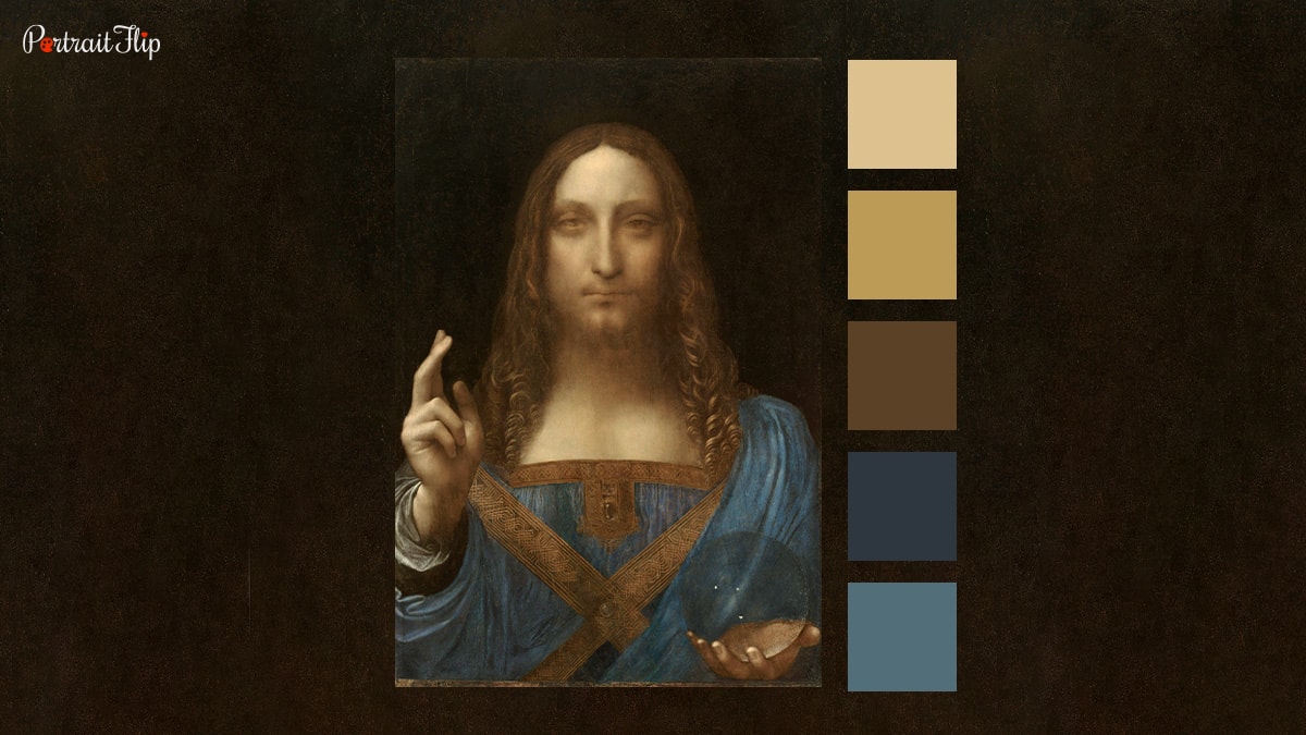 The color palette of Salvator Mundi