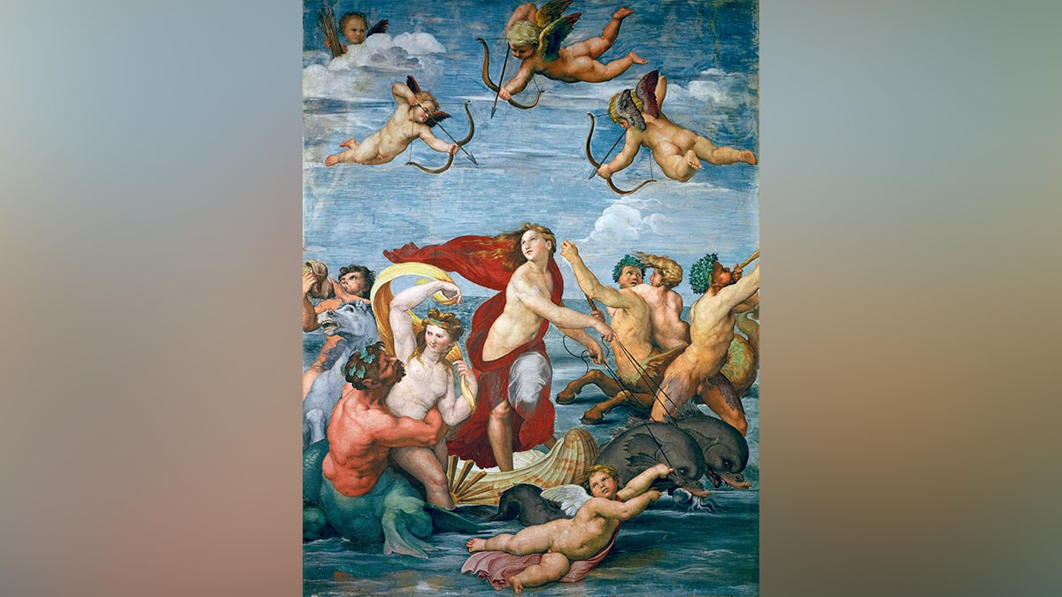 One of the famous painting by Raphael, "The Triumph of Galatea."