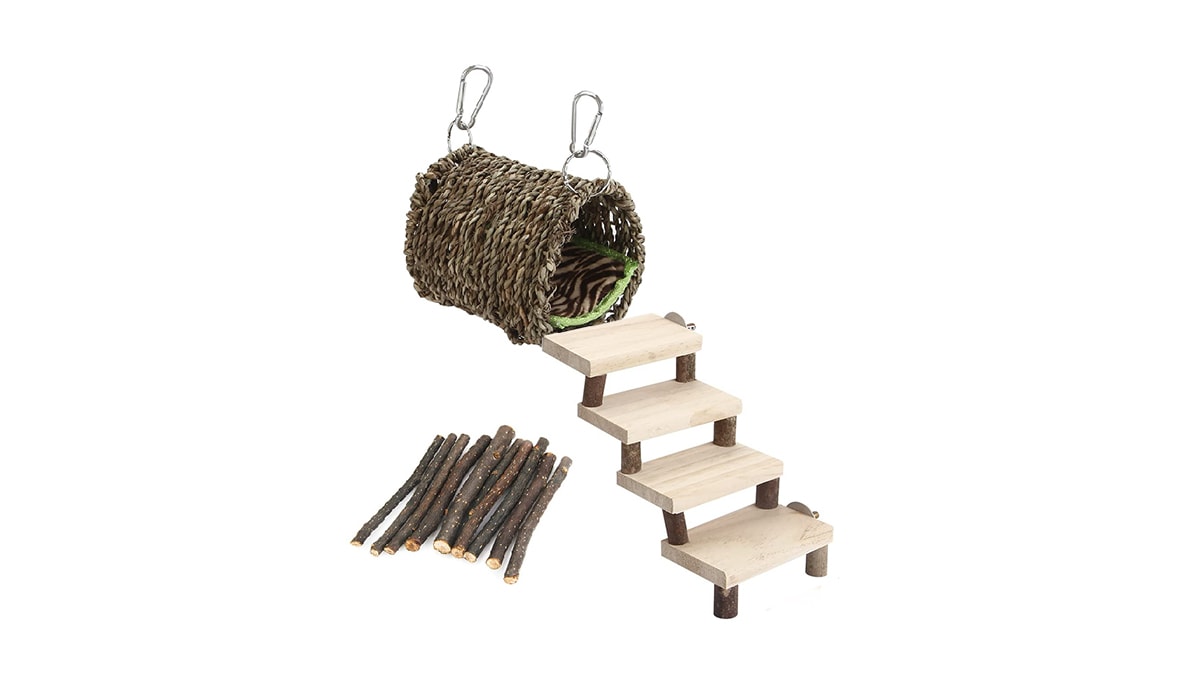 Hamster Bed House With Sticks, Pet Christmas Gift