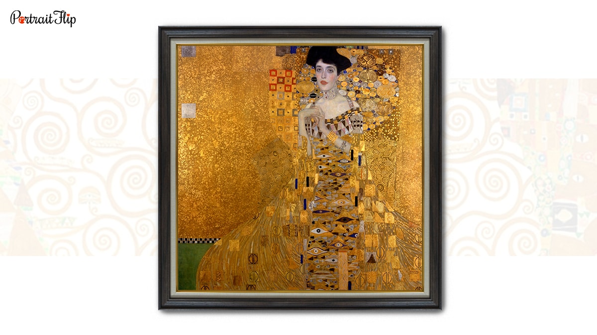 One of the famous paintings by Gustav Klimt, "Portrait of Adele Bloch-Bauer I."