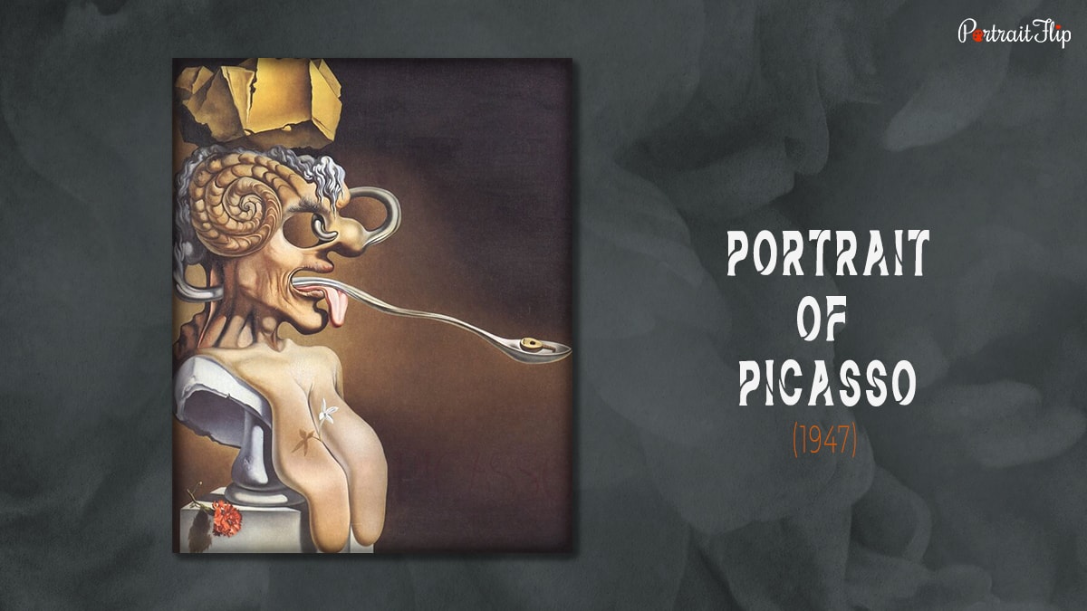 One of the famous artworks by Salvador Dali "Portrait of Picasso"