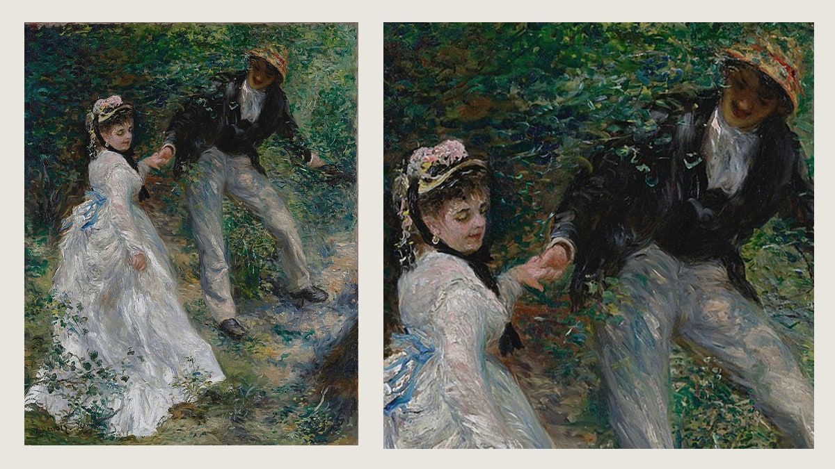 Famous Renoir painting La Promenade.