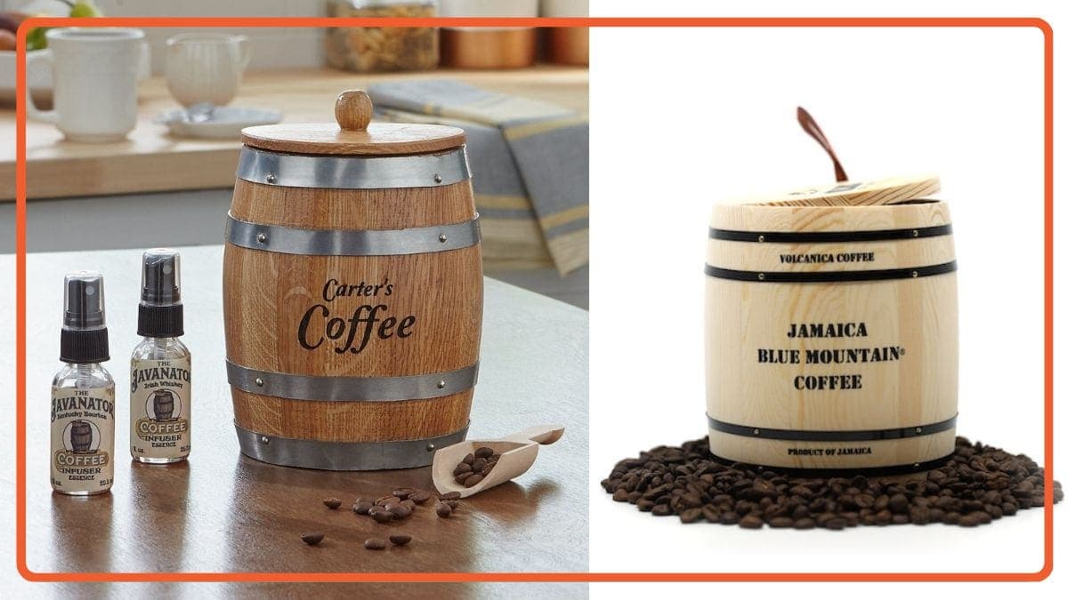 a barrel shaped coffee kit as a Thanksgiving Gifts