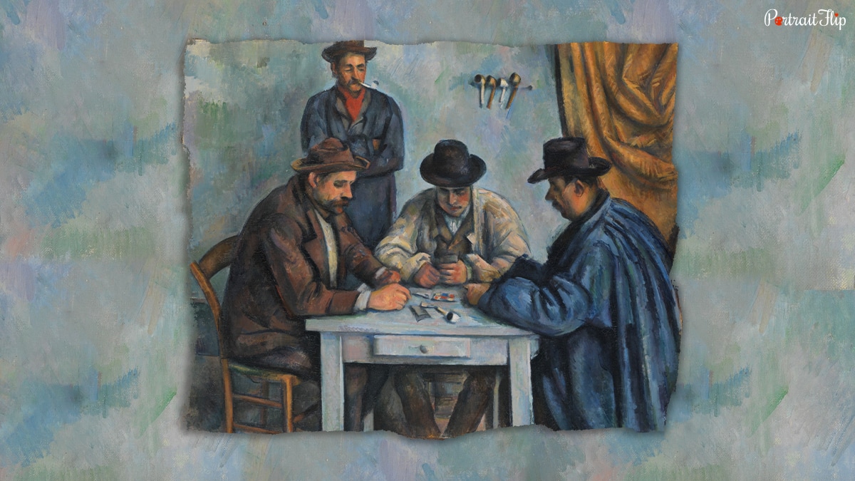 Second version of painting "The Card Players" that exhibits in The MET, New York 