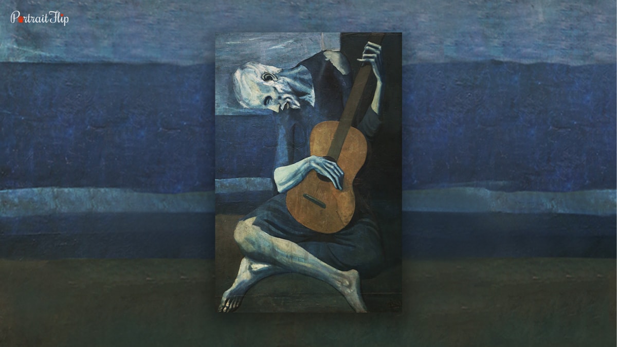One of the famous painting by Picasso, "The Old Guitarist"