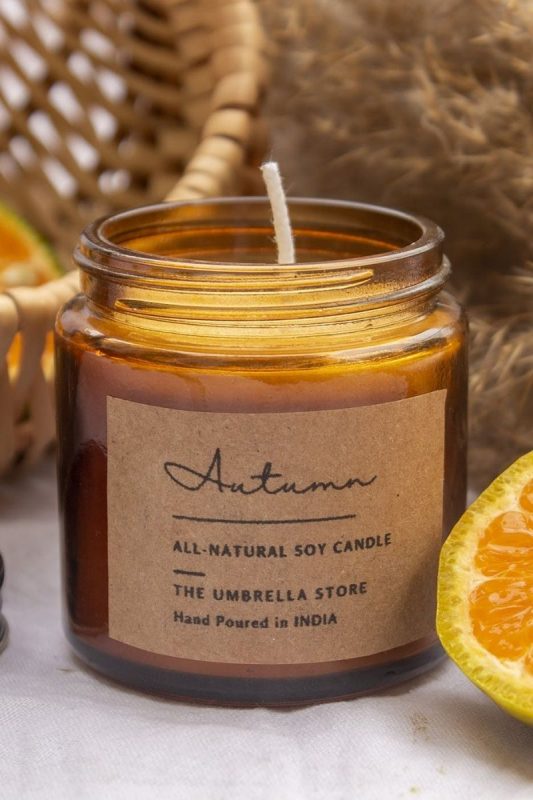 a candle that smells like autumn as one of the most unique gift ideas for him for Christmas