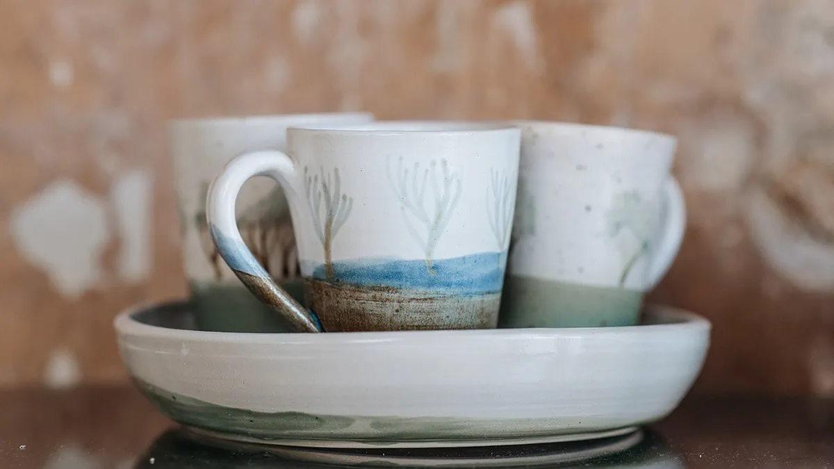Handcrafted ceramic mug set