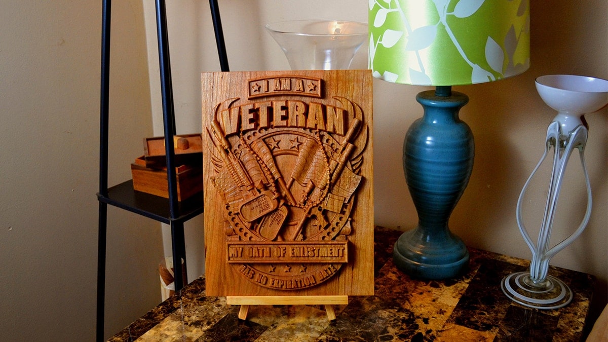 I am a veteran wooden panel for Memorial Day