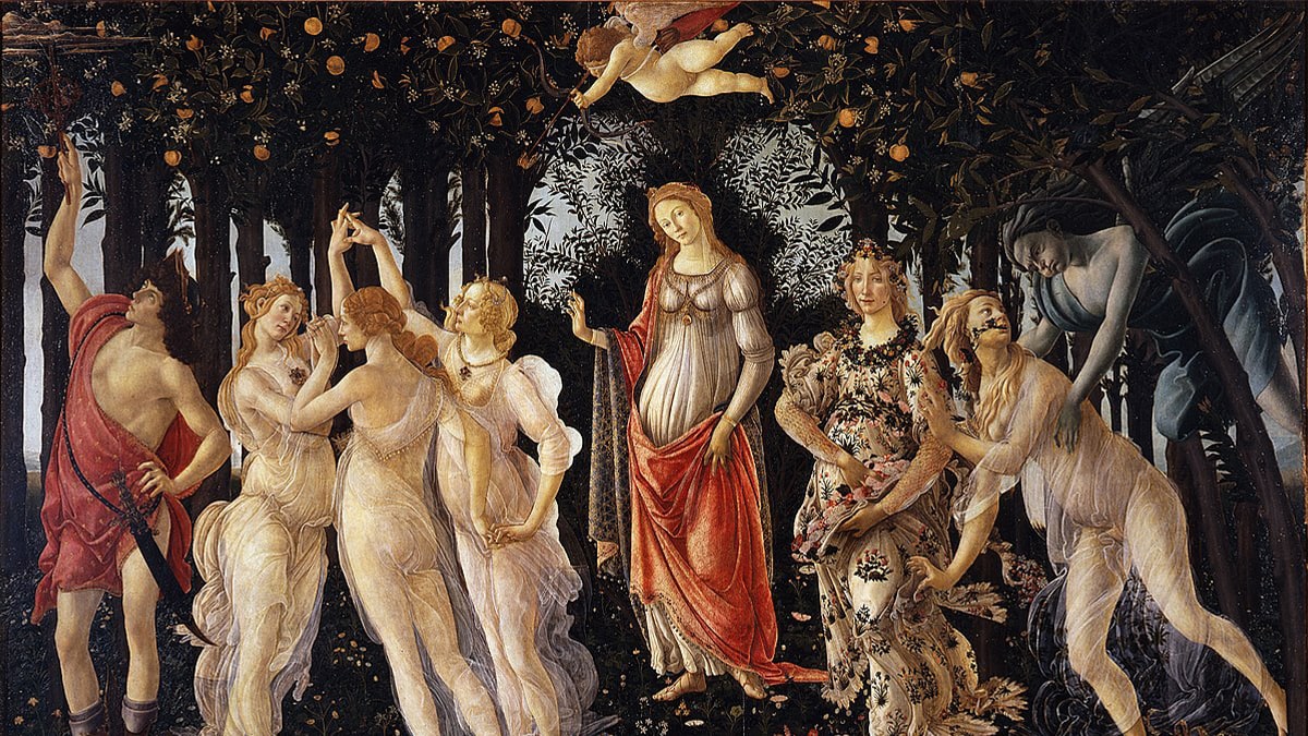 A famous painting by Botticelli named La Primavera