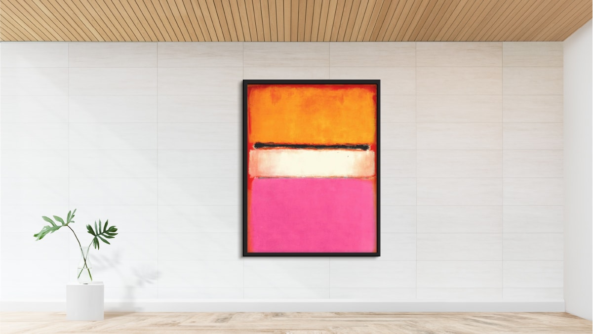 A famous painting by Mark Rothko White center (Yellow, pink and lavender).