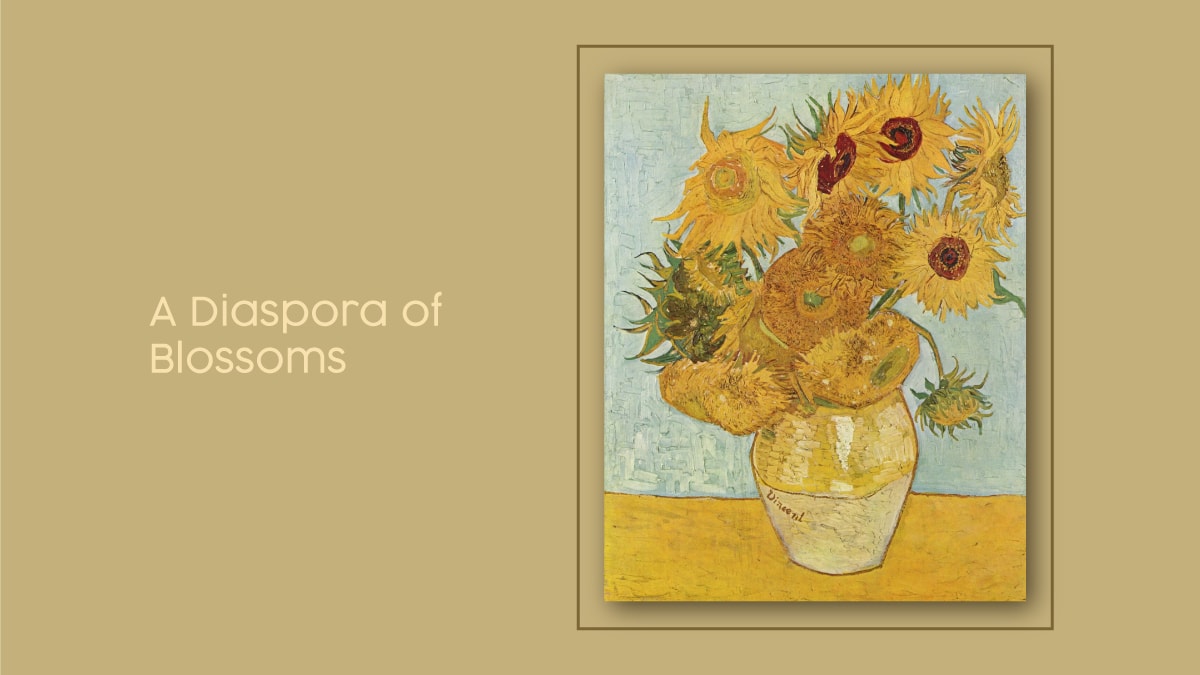 One of the paintings from Van Gogh's Sunflowers series.