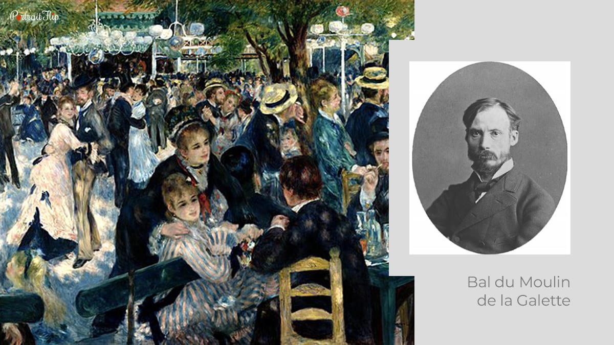 impressionist artist Renoir with Bal du Moulin de la Galette