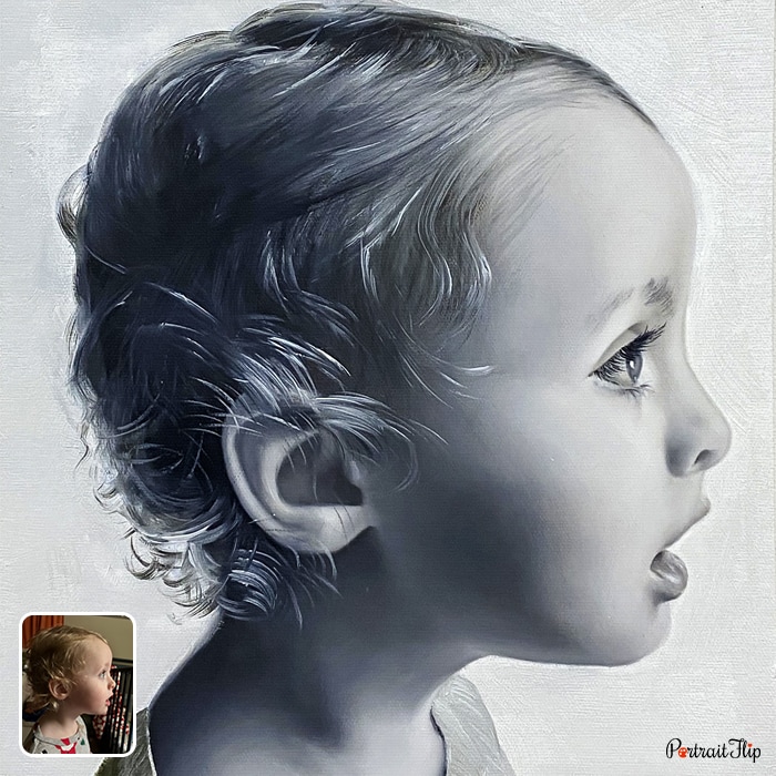 Turn Your child Photo Into a HandMade Artist Portrait Painting Art   Instapaintingcom