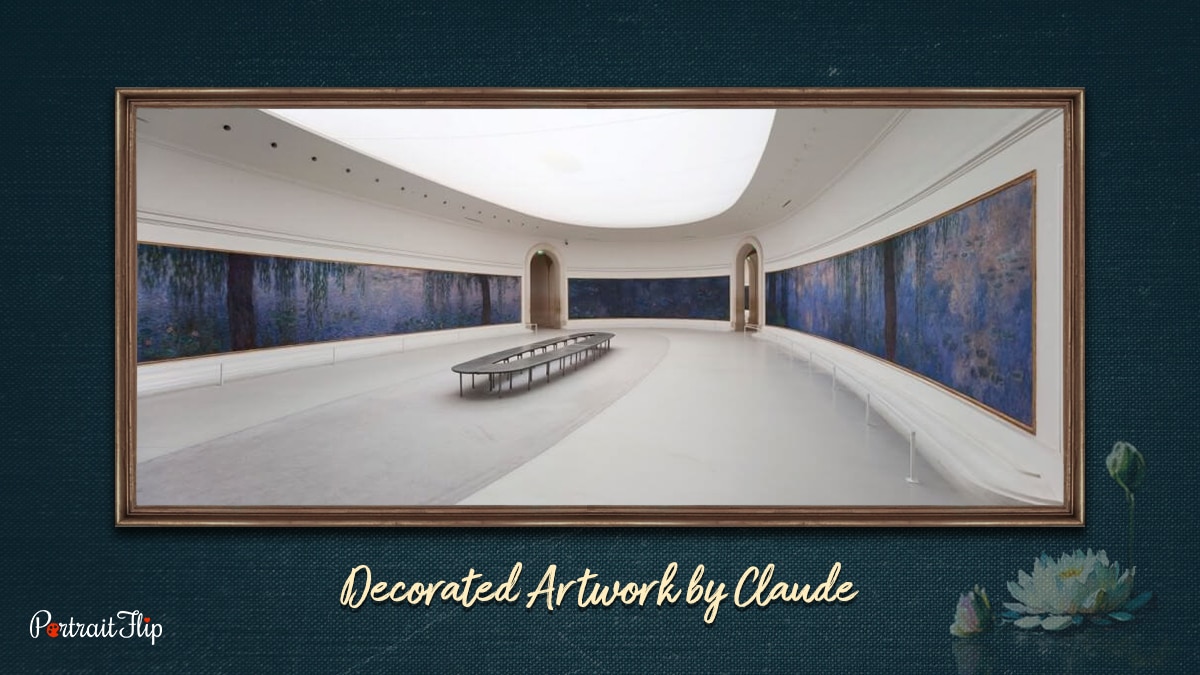 Decorated artwork by Claude Monet