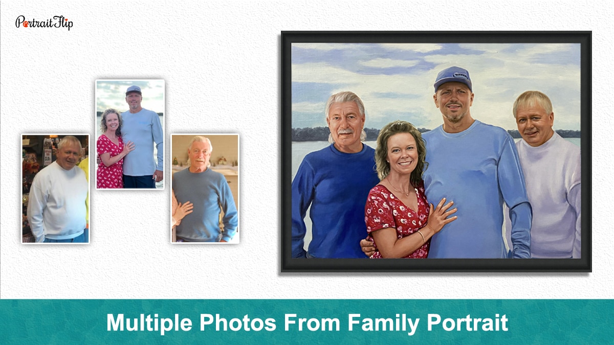 Multiple photos from family portrait