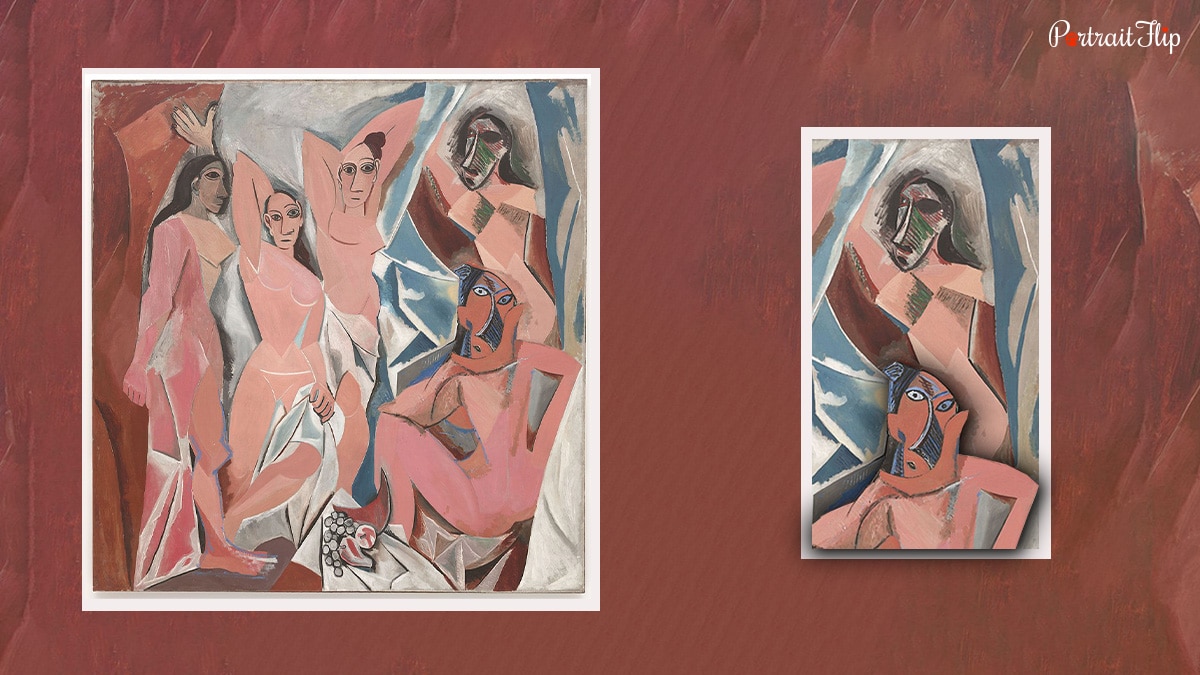Overlapping proportions in Les Demoiselles d'Avignon. 