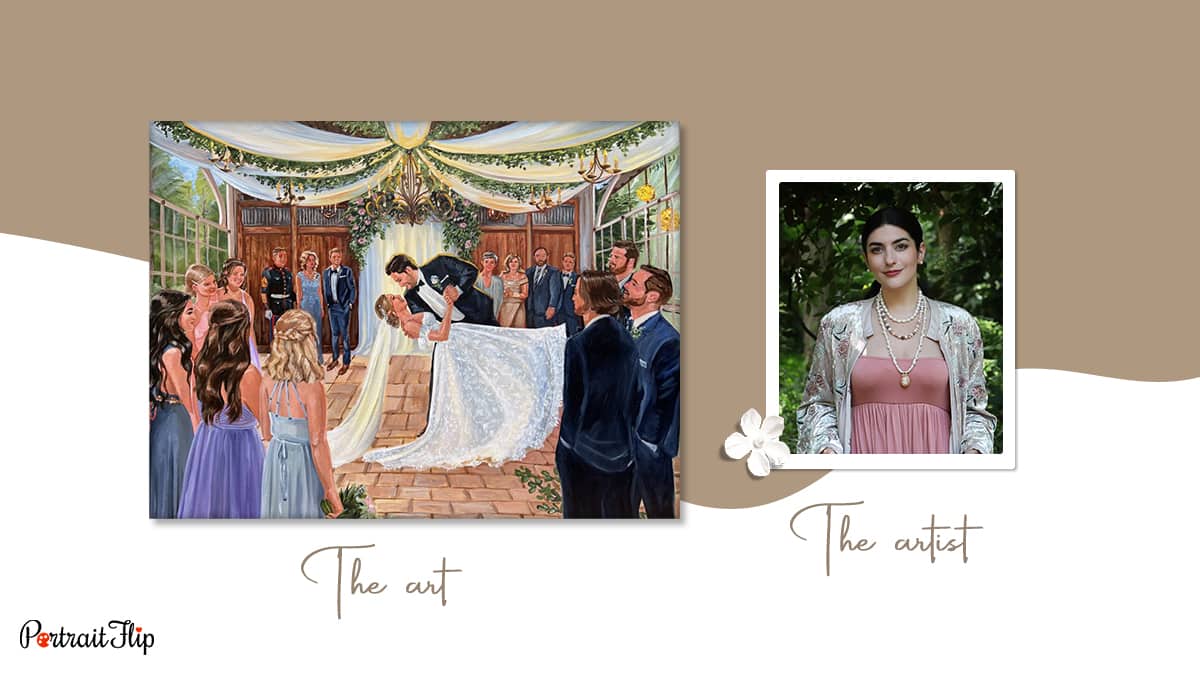 One of the famous wedding portrait painter Maggie Smith Kuhn and the art by her.