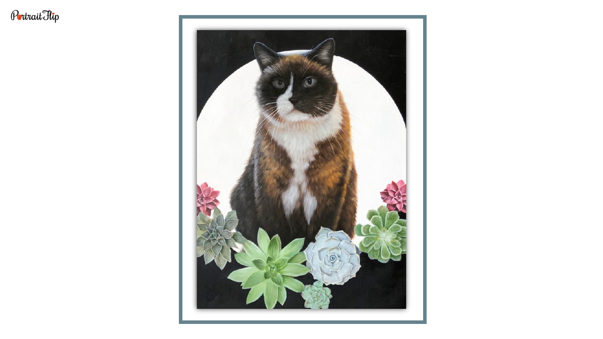 A portrait of a cat on rainbow bridge remembrance day