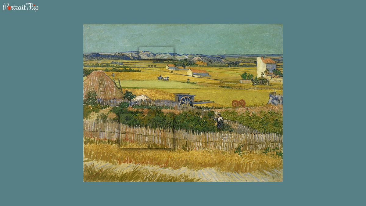 composition and analysis of The Harvest painting.