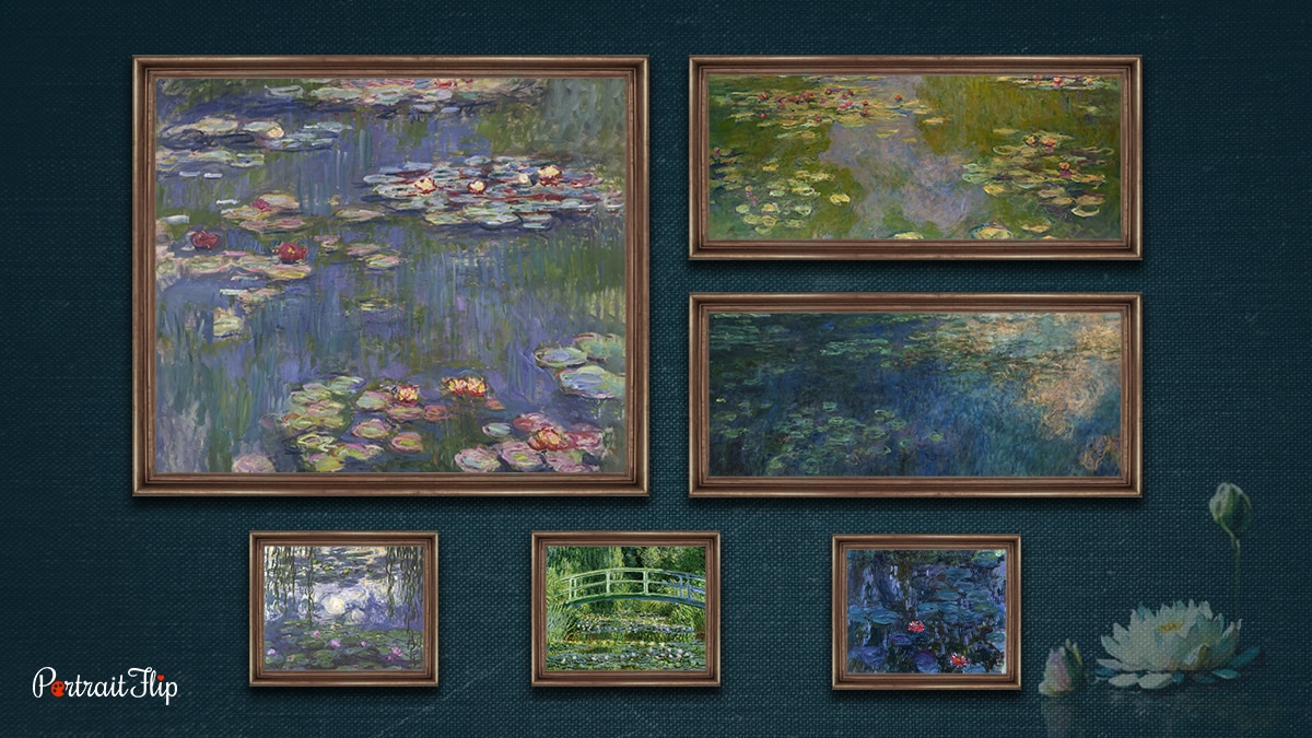 Water lilies by Monet, a series of painting