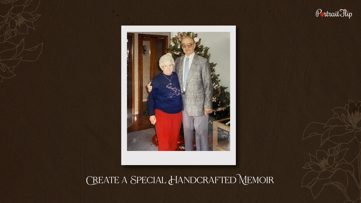 Picture of an old man and woman that shows what to do with old photos