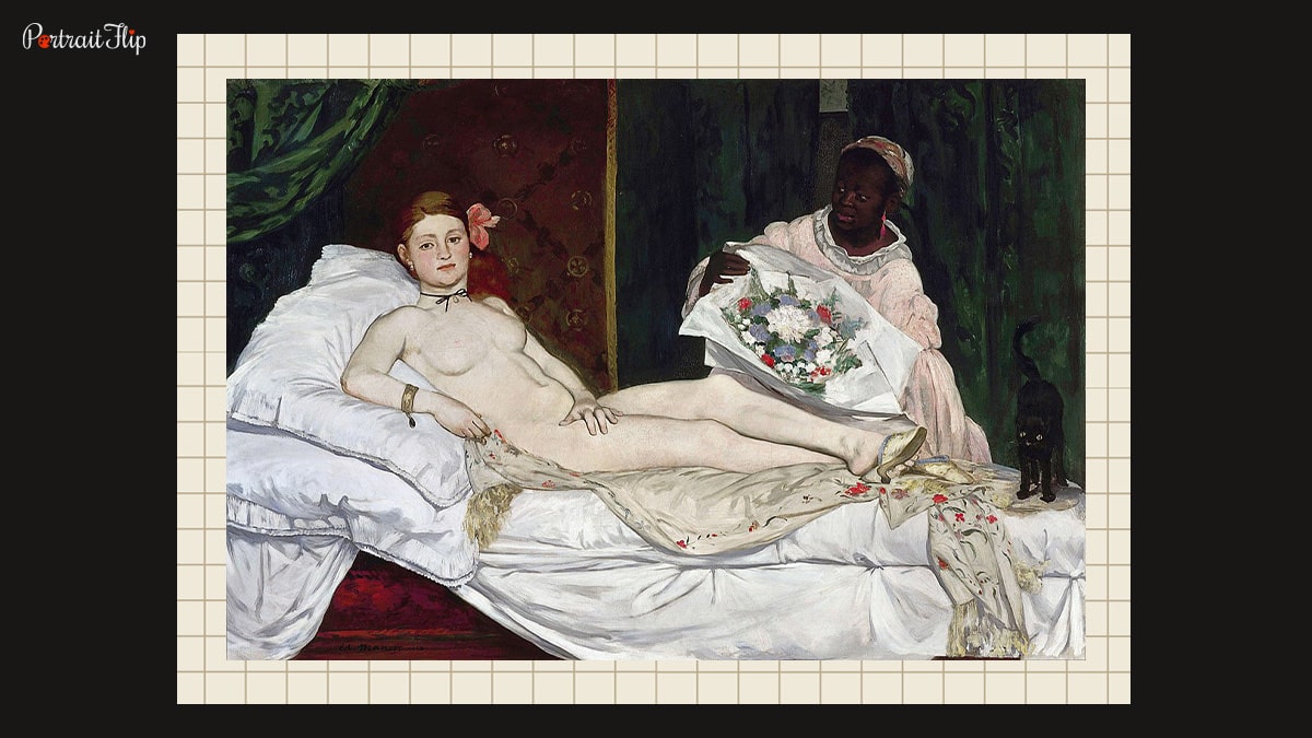 Olympia, an impressionist painting by Manet