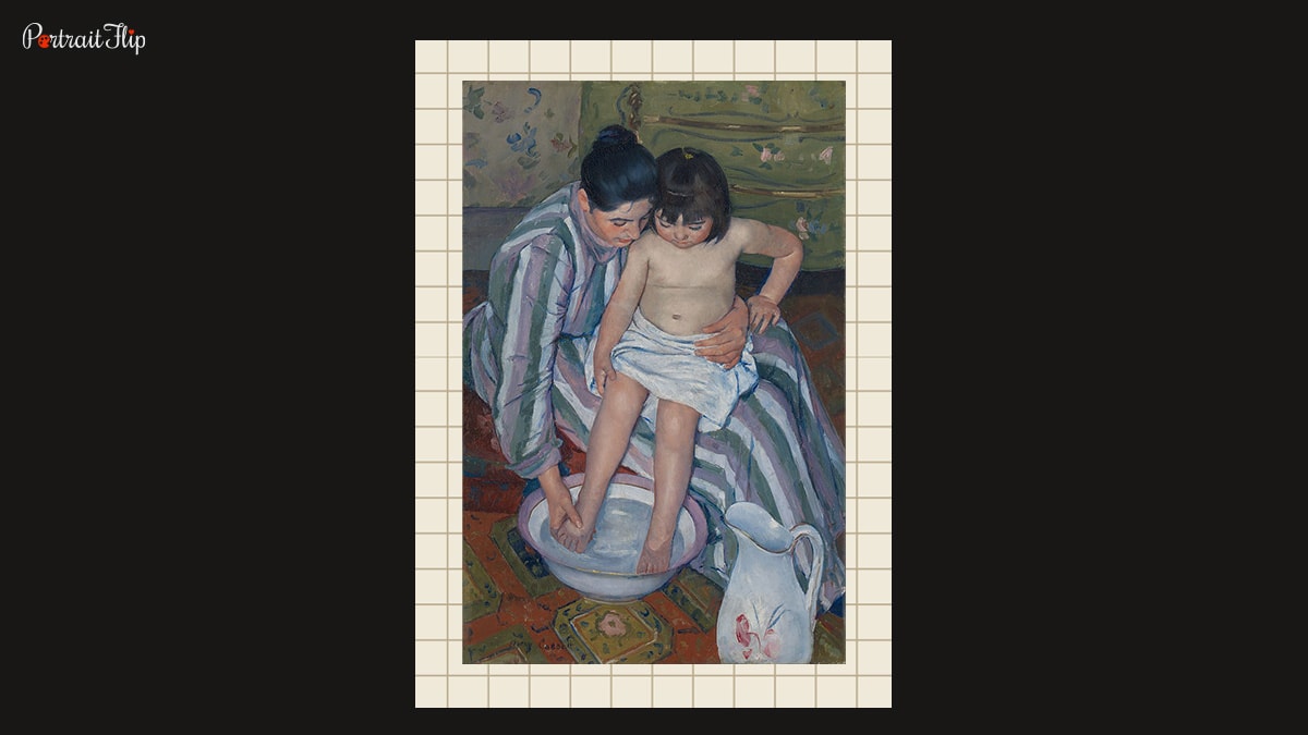 The Child's Bath by impressionist art