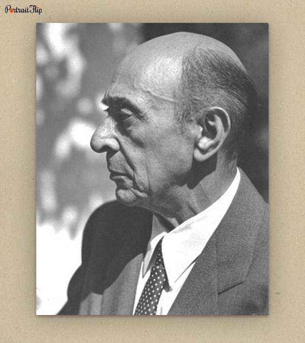 A musical composer Arnold Schoenberg