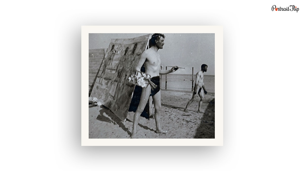 Photograph of Edvard Munch painting.