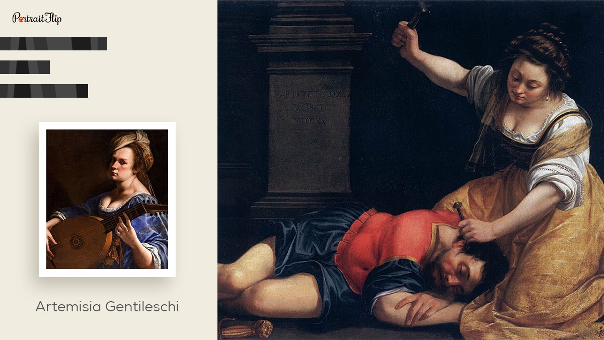 famous female painter, Artemisia Gentileschi and her artwork