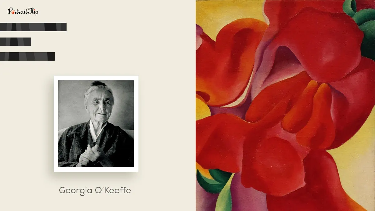 famous female painter, Georgia O’Keeffe and her artwork