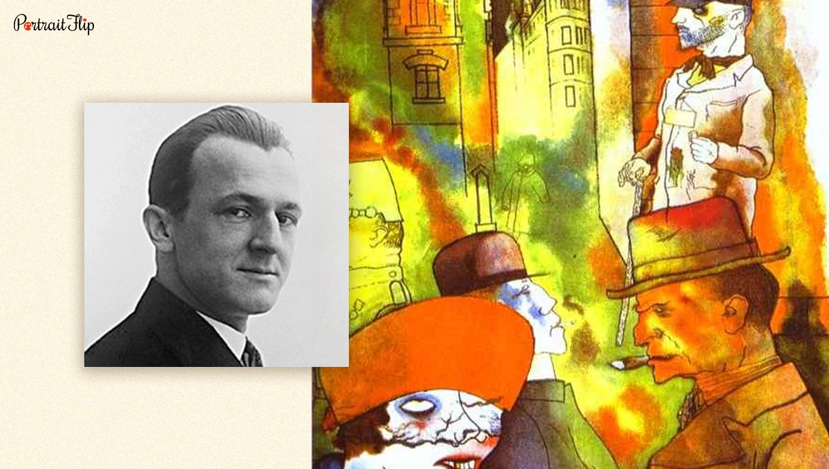 George Grosz's photograph along with this expressionist painting. 