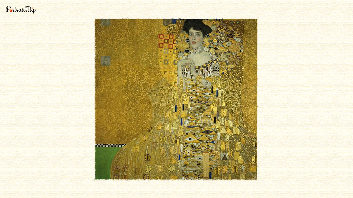 Gustav Klimt's painting of the "Woman in Gold". 