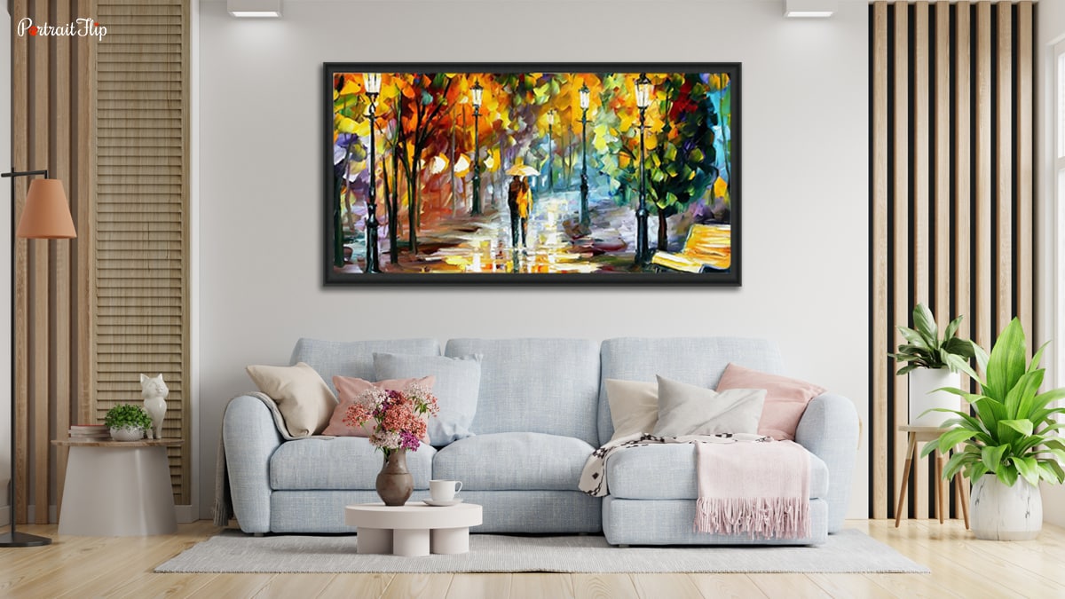 Forest scenery as one of the home decor painting