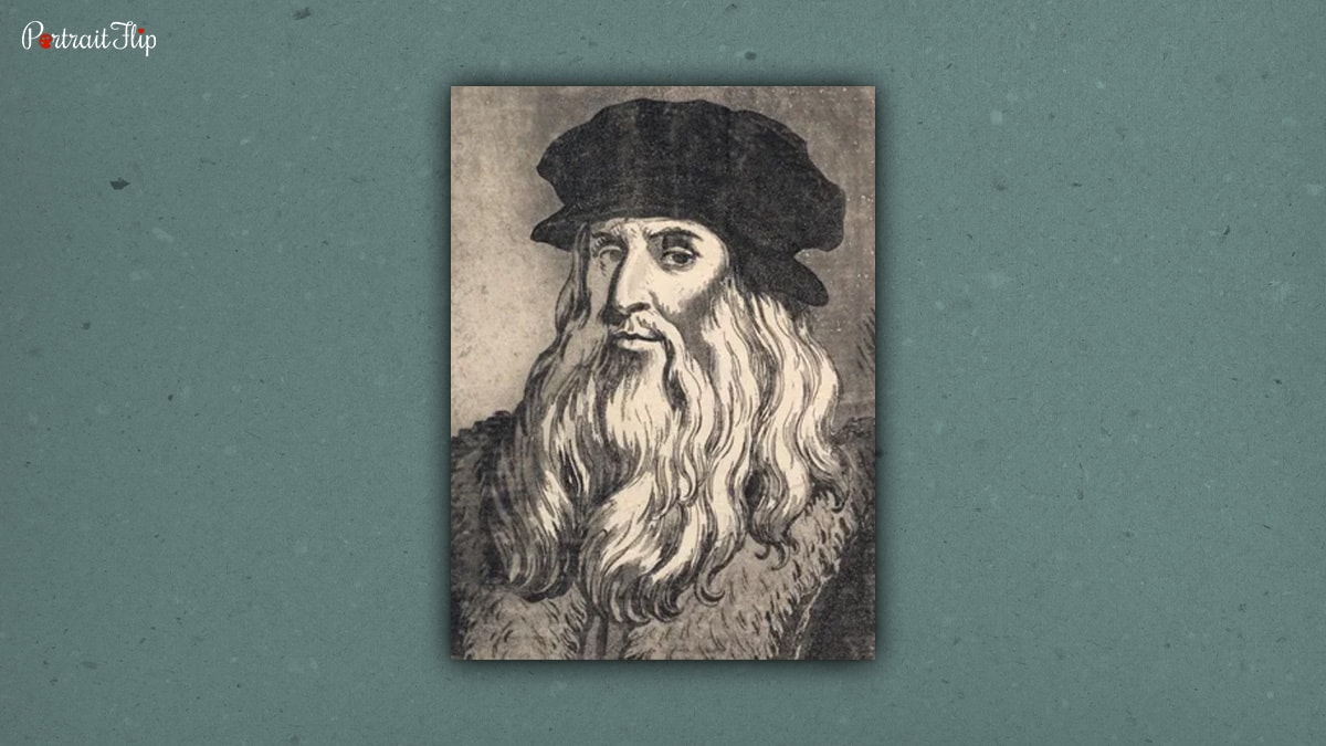 A portrait of Leonardo da Vinci