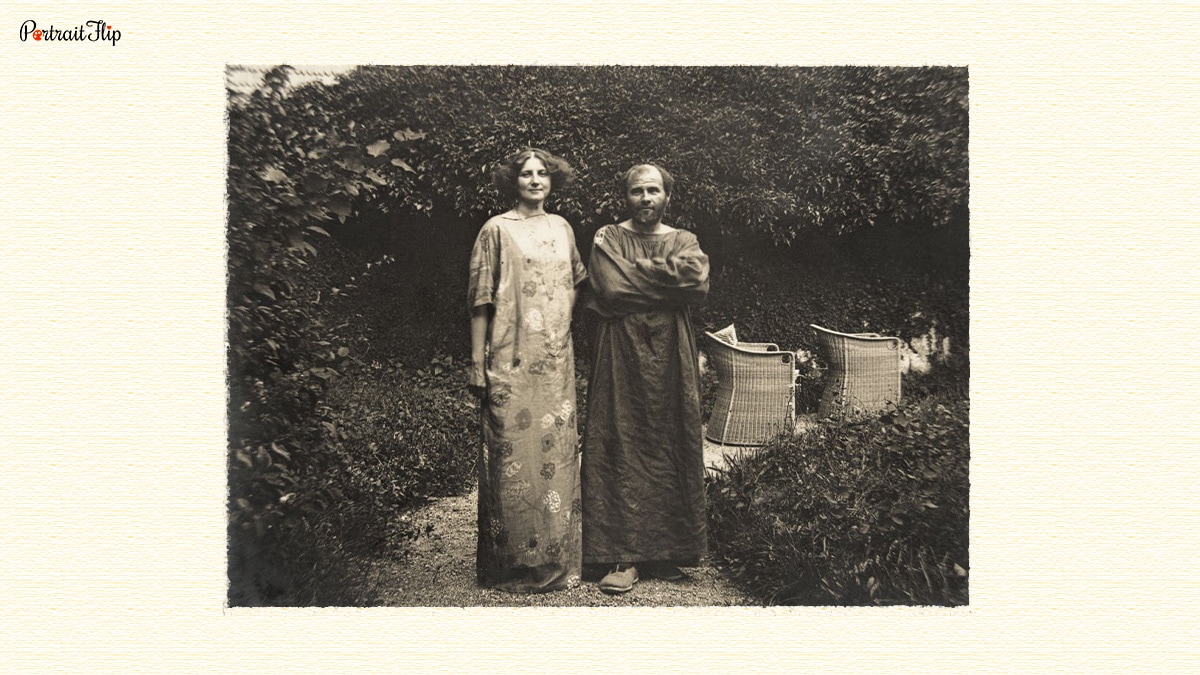 Gustav Klimt with Emilie Floge.