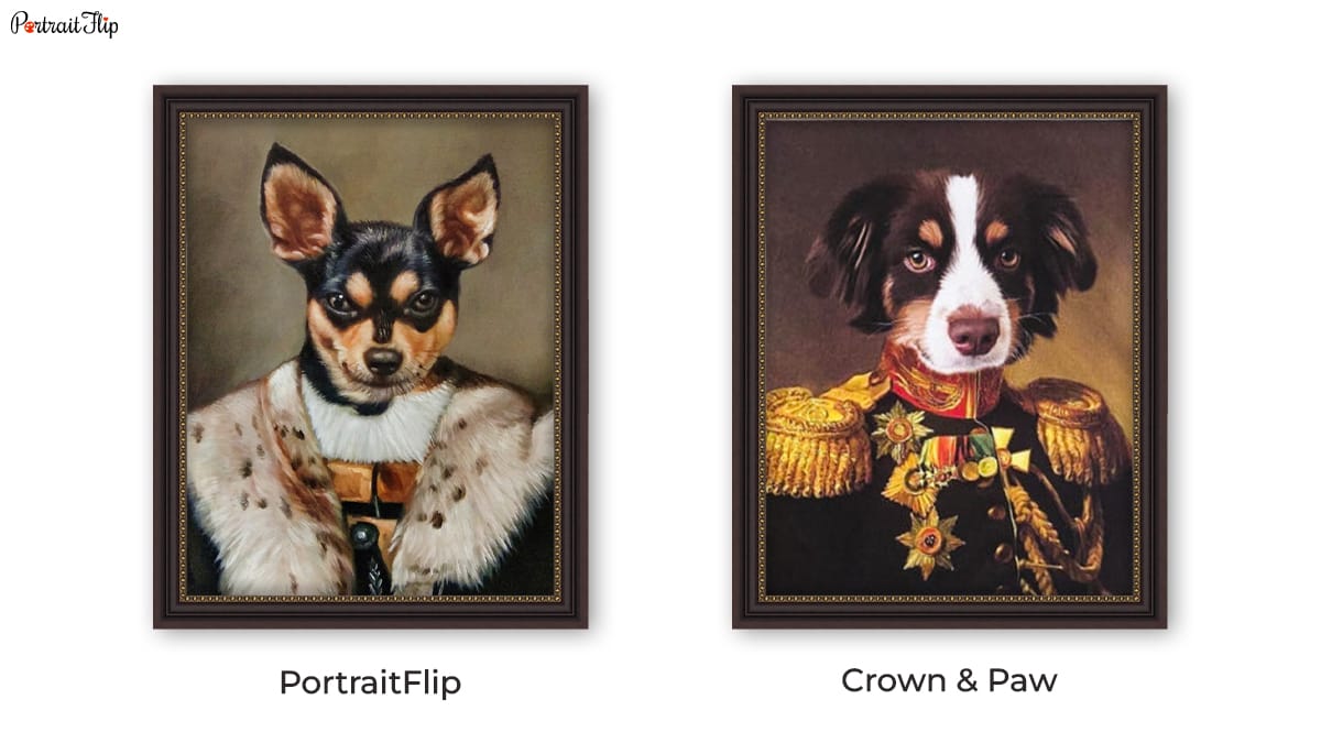 Royal Pet Portrait PortraitFlip and Royal Pet Portrait Crown and Paw